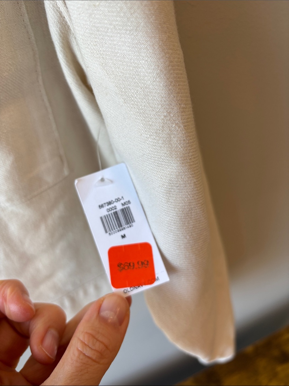 Old Navy Cream Cropped Jacket - Picture 3 of 7